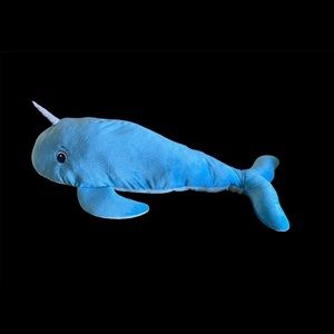 NWT XL Narwhal Plush Stuffed Blue Heart Horn Whale